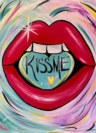 "Kiss Me" Canvas Paint Kit