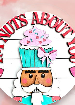 "Nuts About You" Valentine's Door Hanger or Wall Hanger