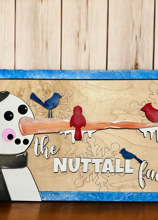 Snowman Family Wooden Sign Kit