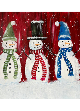 Snowman Trio Canvas Paint Kit