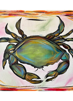 Canvas painting of a crab.
