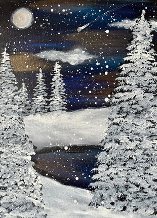 Winter Landscape Canvas Paint Kit