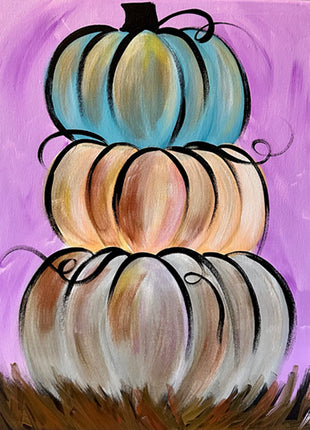 Pumpkin Trio Canvas Paint Kit
