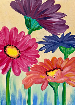 Gerber Daisies Canvas Paint Kit
