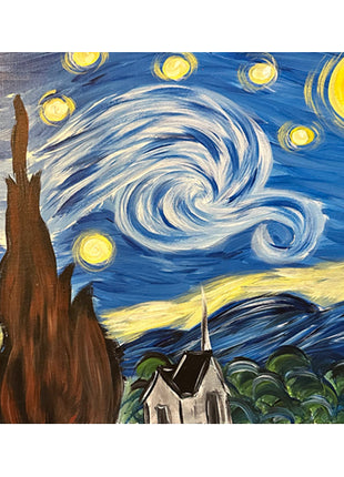 Starry Night Canvas Paint Kit