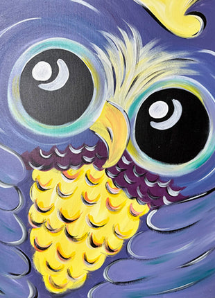 Purple Owl Canvas Paint Kit