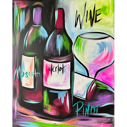 Wine Down Canvas Paint Kit