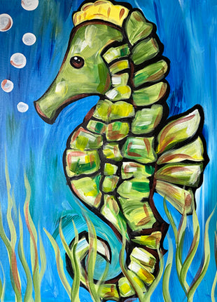 Seahorse-ing Around Canvas Paint Kit