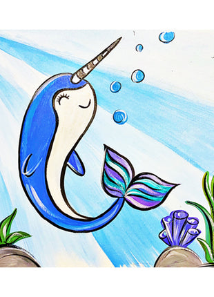Narwhal Canvas Paint Kit