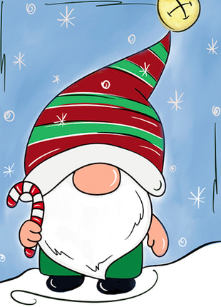 Christmas Gnome with Candy Cane Paint Kit