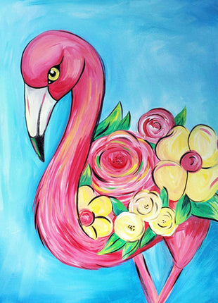 Flamingo with Flowers Paint Kit